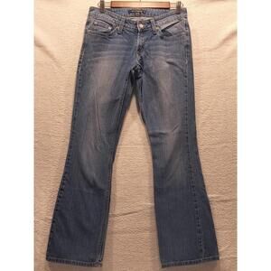 Levis 524 Too Superlow Jeans Sz. 5 Medium Bootcut Low Rise Blue Denim (2009)